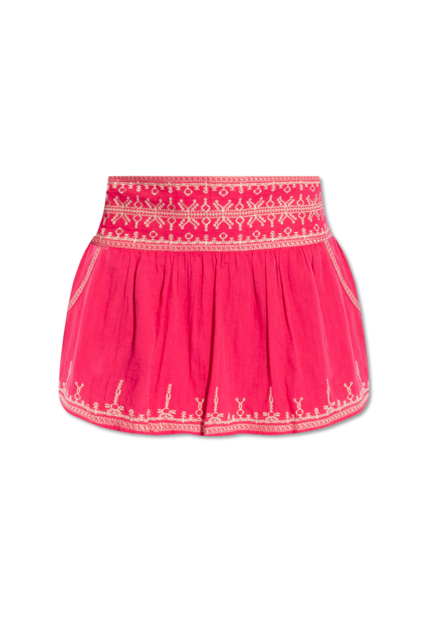 Picadilia embroidered cotton miniskirt