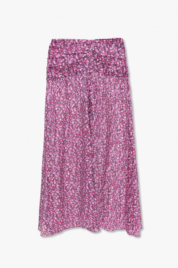 Marant Etoile ‘Marino’ skirt with floral motif