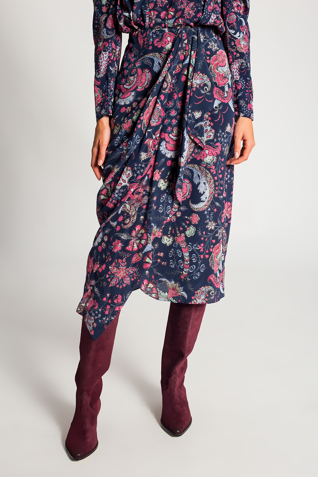 Bliv overrasket uld Minimer Multicolour Silk skirt Isabel Marant - Vitkac France