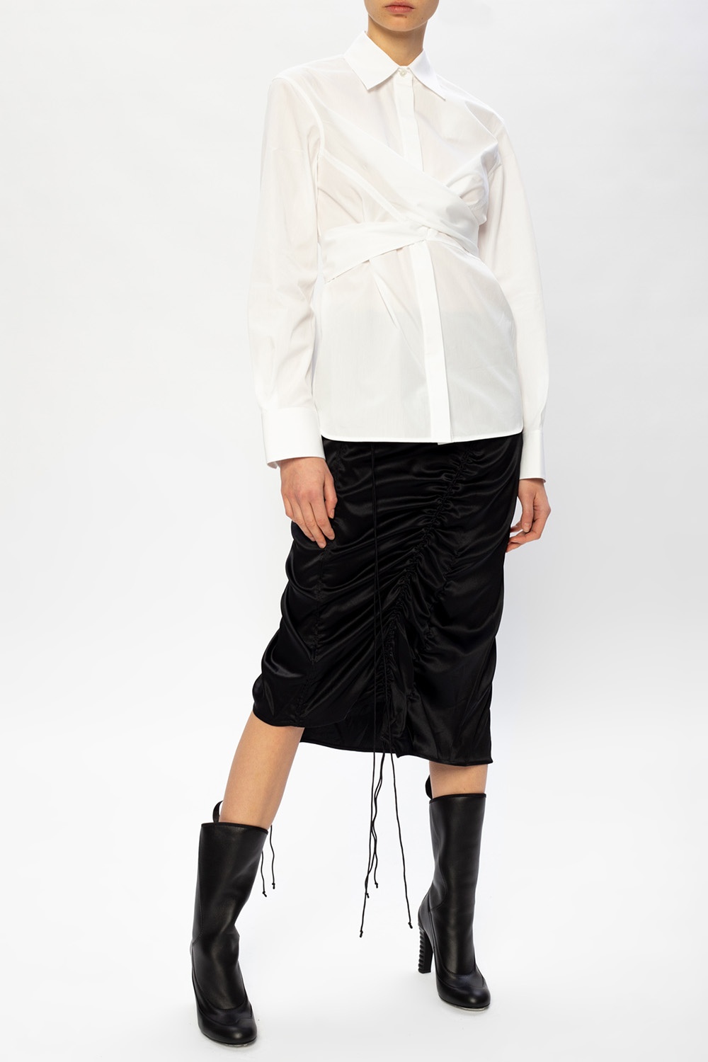 Helmut Lang Ruched skirt