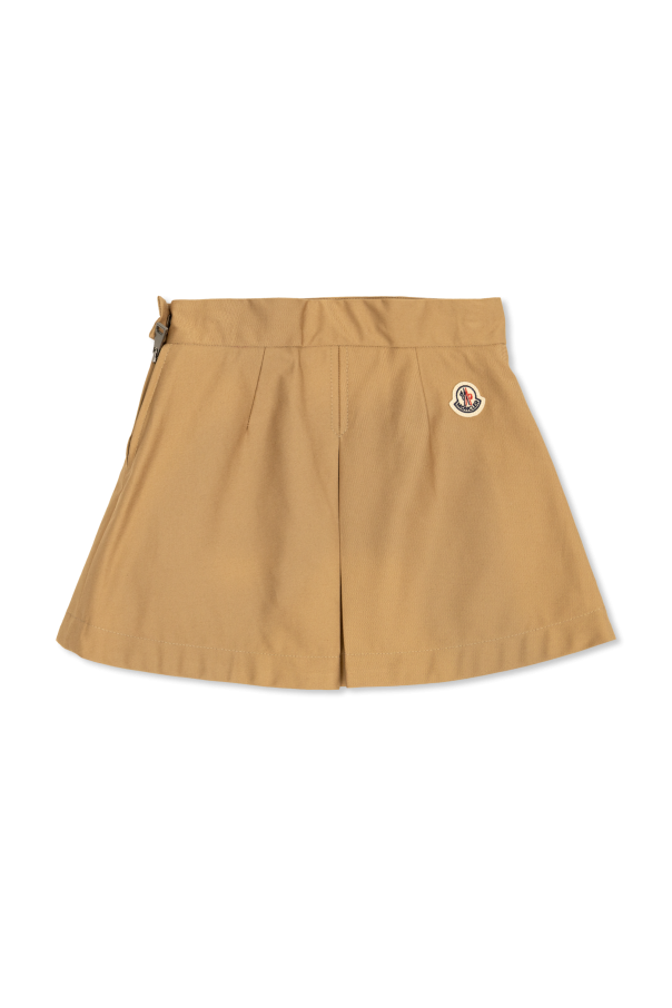 Moncler Enfant Falda de algodón con pliegues
