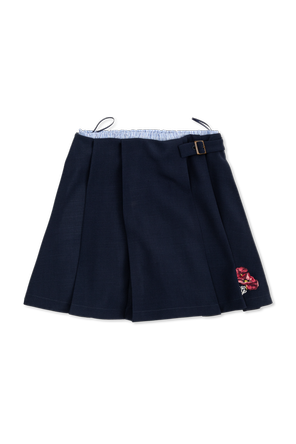 Pleated Skort - Navy