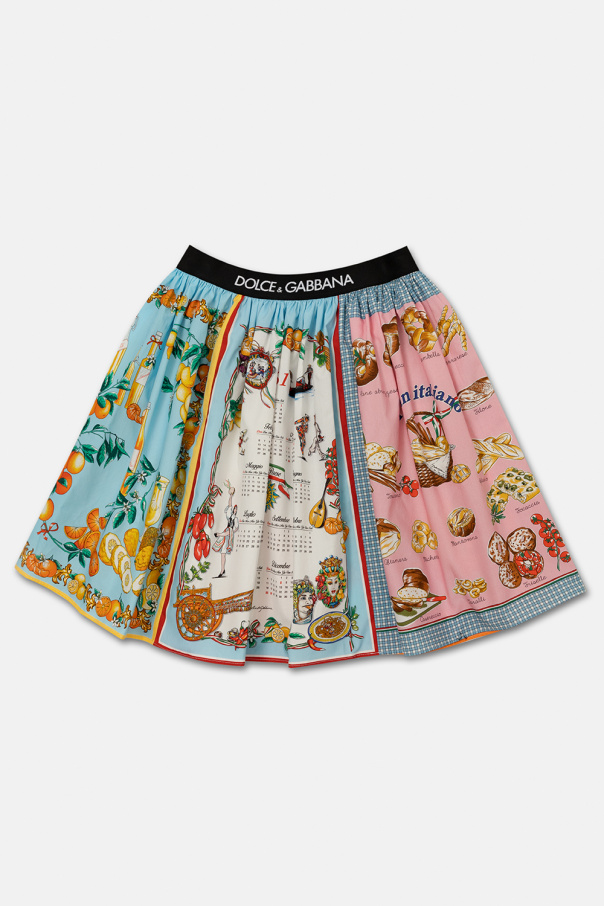 Dolce & Gabbana DG plaque high-waisted bikini bottom Patterned skirt