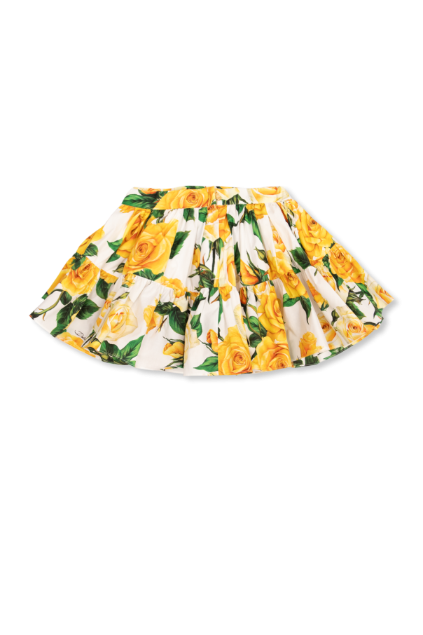 Dolce & Gabbana Kids Spódnica z motywem kwiatowym