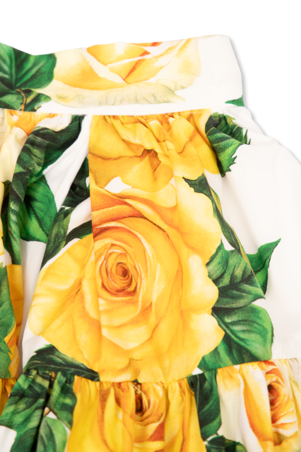 Dolce & Gabbana Kids Spódnica z motywem kwiatowym