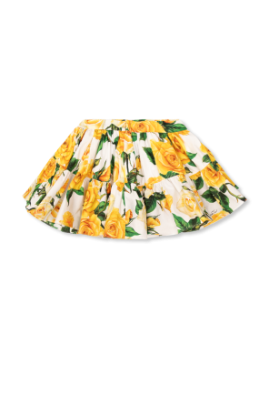 Skirt with floral motif