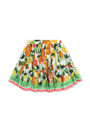 Skirt with citrus motif