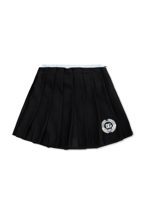 Wool skirt with darts od Dolce & Gabbana Kids