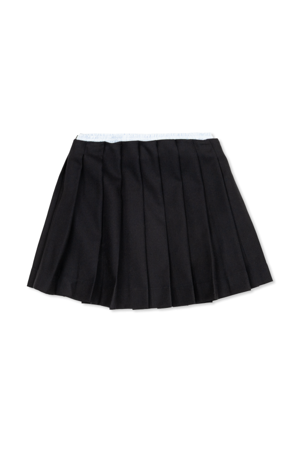 Dolce & Gabbana Kids Falda de lana con pinzas