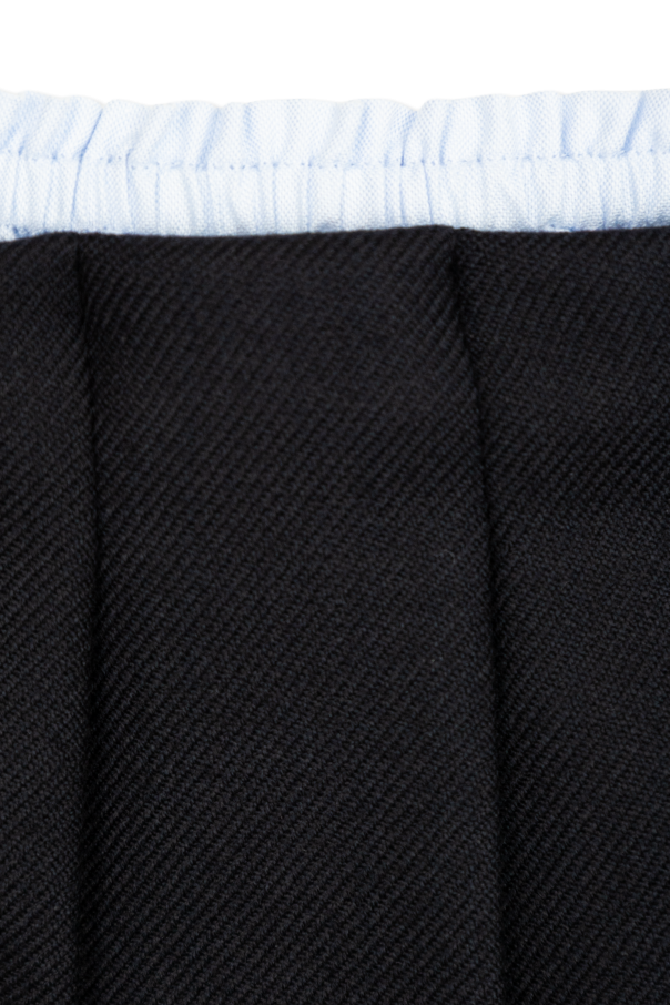 Dolce & Gabbana Kids Falda de lana con pinzas