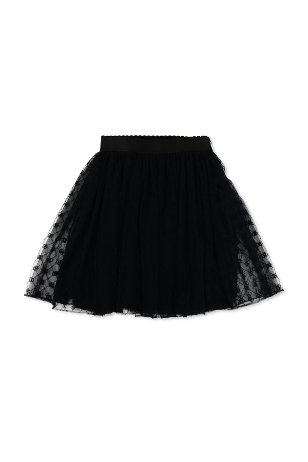 Tulle skirt with monogram od Dolce & Gabbana Kids