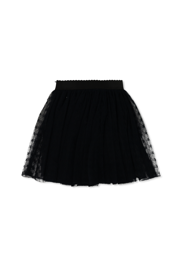 Dolce & Gabbana Kids Tüllrock mit Monogramm