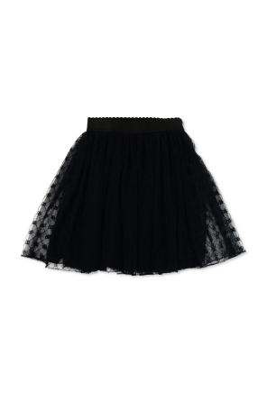 Tulle skirt with monogram