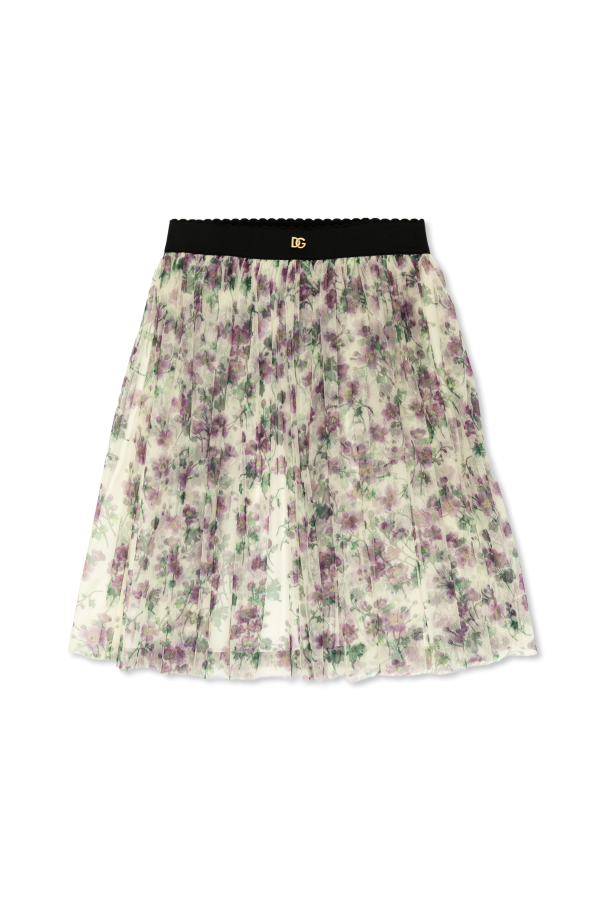 Floral motif skirt od Dolce & Gabbana Kids