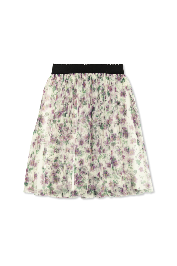 Dolce & Gabbana Kids Floral motif skirt