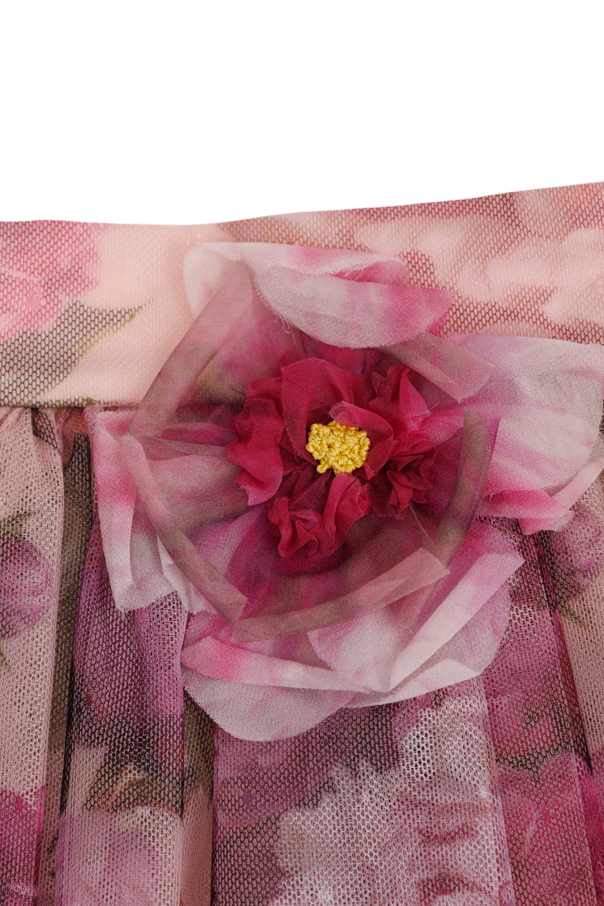 Dolce & Gabbana Kids Tulle skirt with floral motif