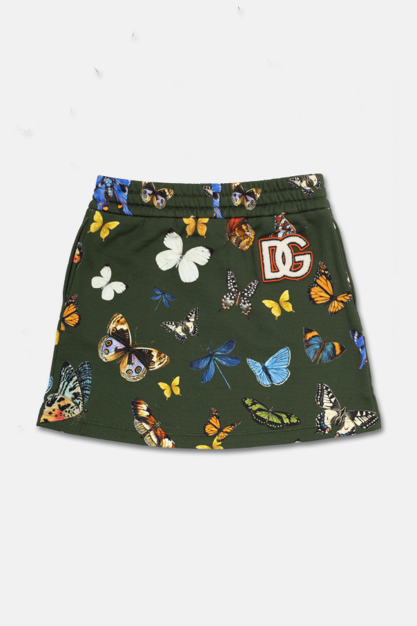 Dolce & Gabbana Kids Skirt with motif of butterflies