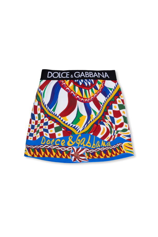Dolce & Gabbana Kids Printed skirt in cotton