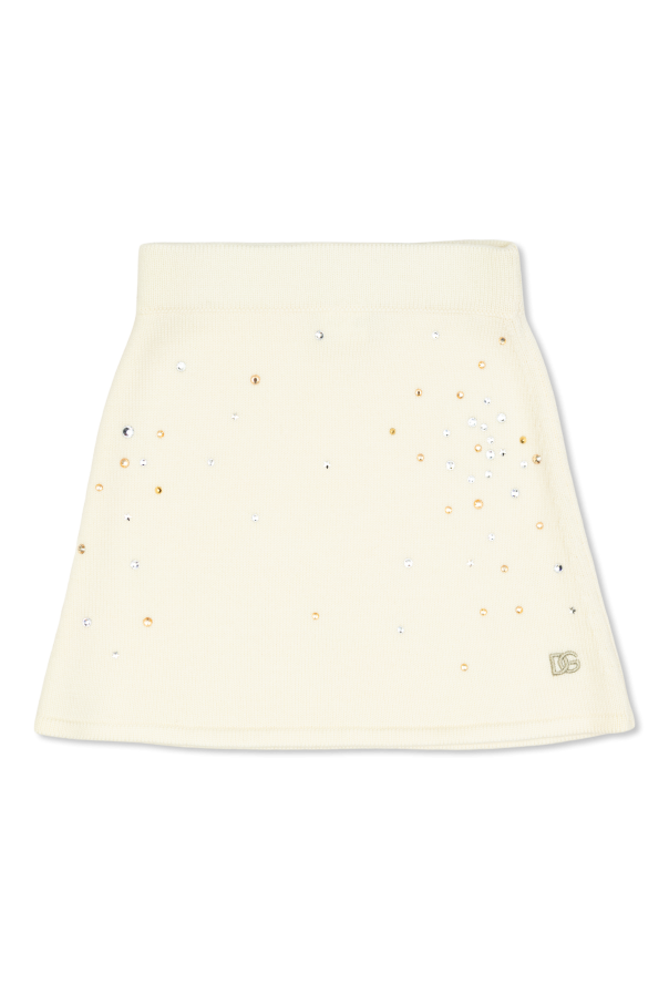Skirt with shimmering crystals od Dolce & Gabbana Kids