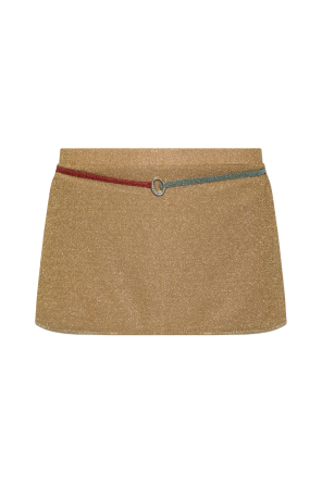 Short skirt with lurex thread