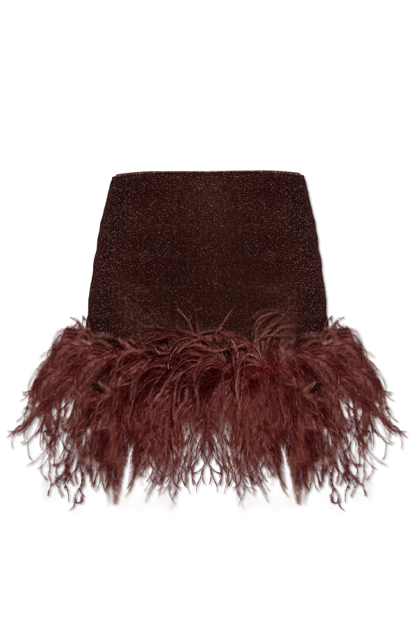 Skirt with lurex thread and feathers od Oseree