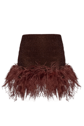 Rock mit Lurexfaden und Federn