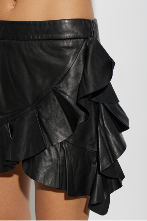 AllSaints Falda de cuero ‘Luana’