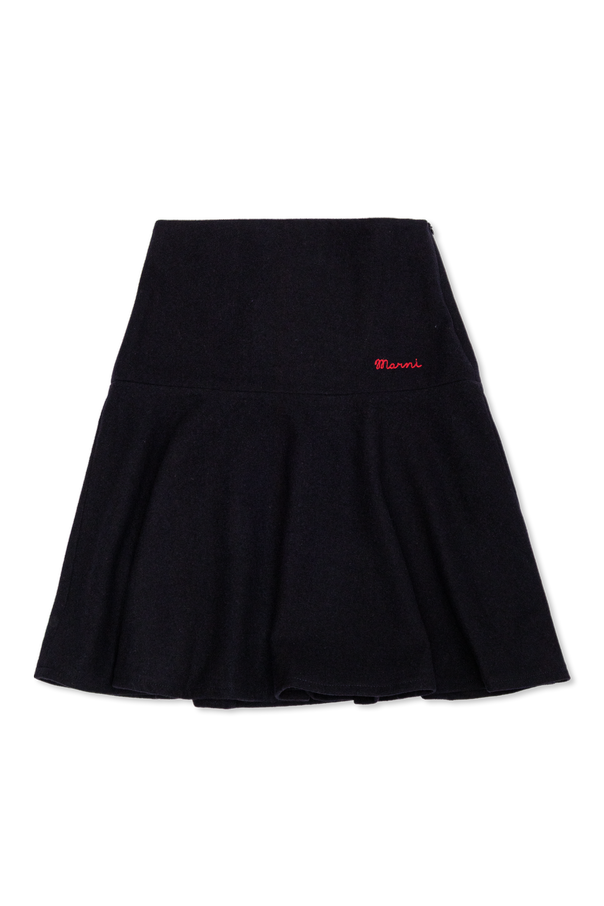 Skirt with embroidered logo od Marni Kids