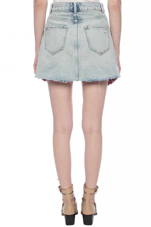 allsaints denim skirt