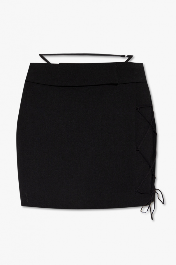 Nensi Dojaka BLACK Lace-up mini skirt