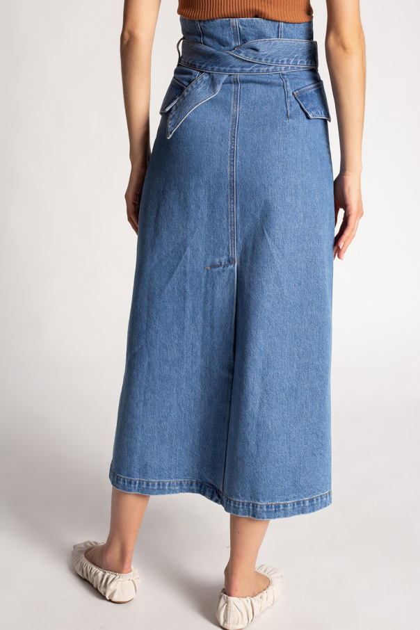 Hot nanushka denim midi skirt Outlet