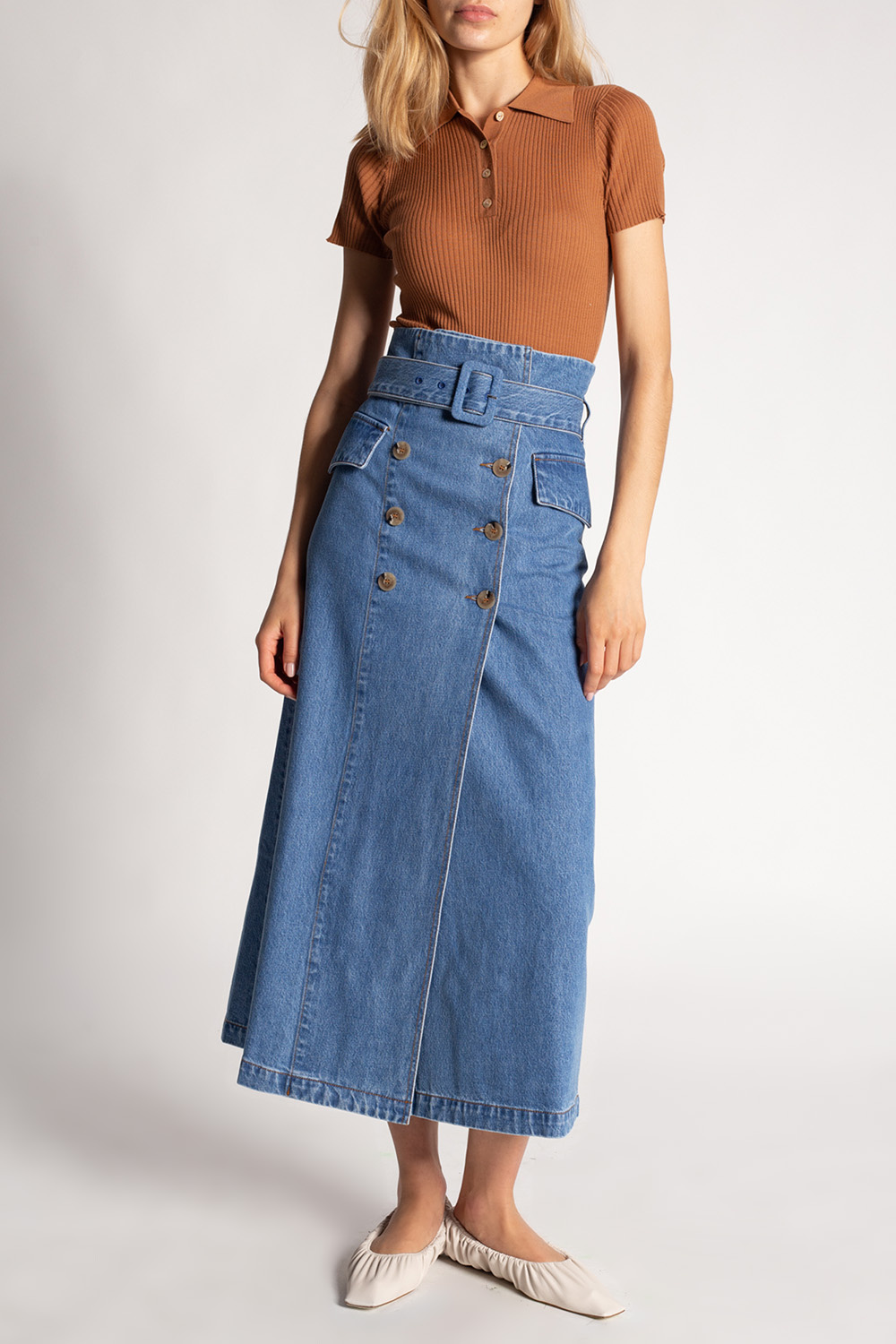 Nanushka ‘Zane’ denim skirt