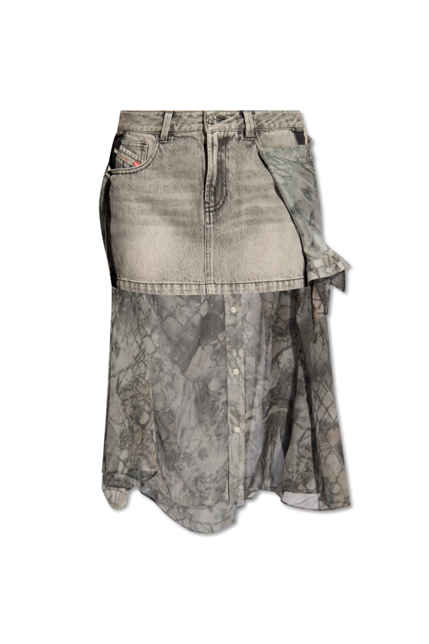 Diesel ‘O-JEANY’ panelled skirt