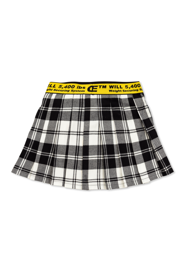 Off-White Kids Pleated skirt in check