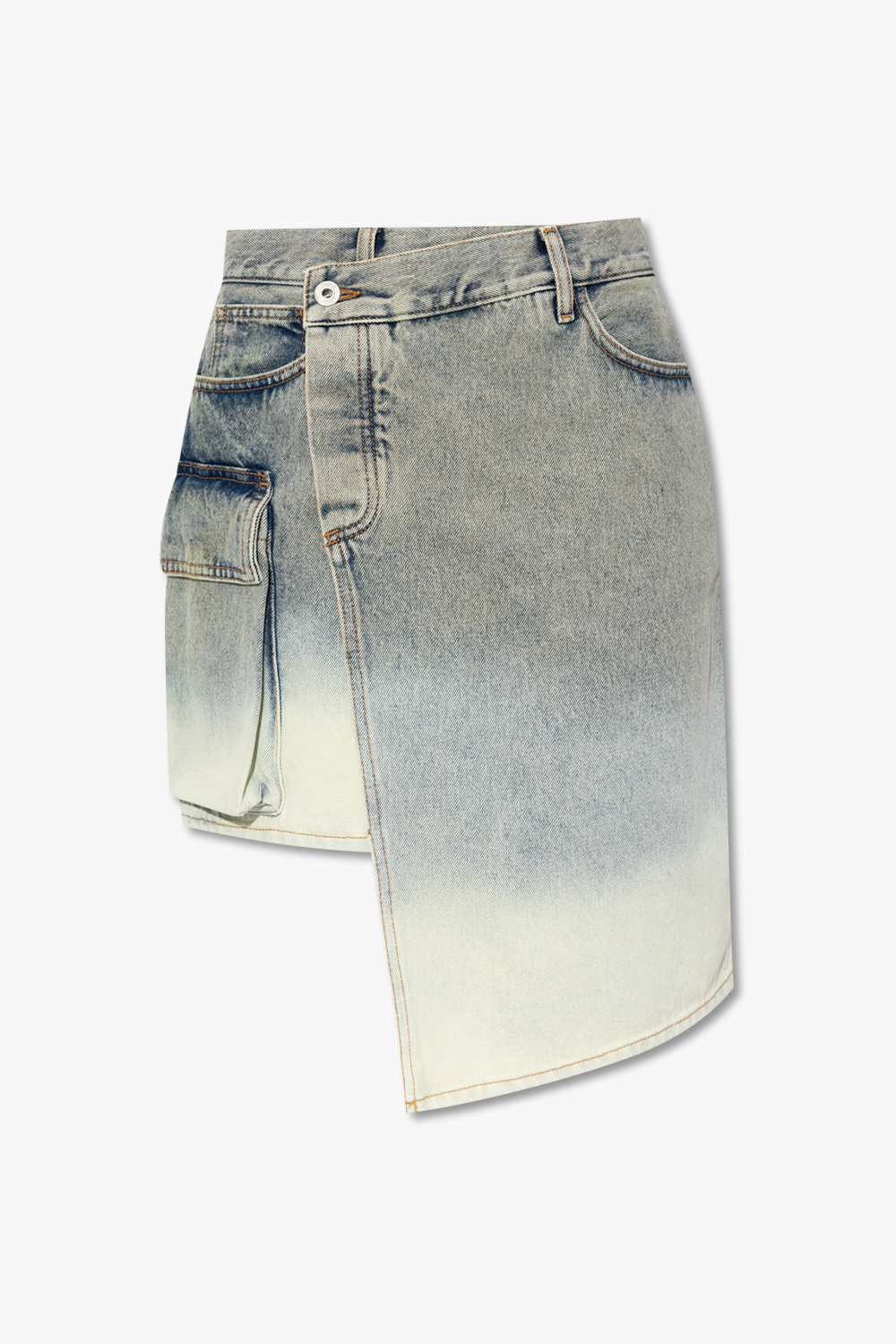 Off-White Asymmetric denim skirt