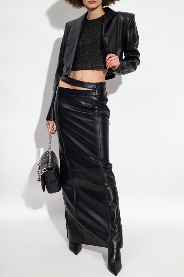 The Mannei ‘Apart’ leather skirt
