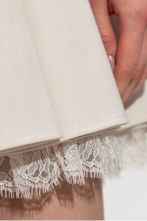 Self-Portrait Falda plisada con cinturón