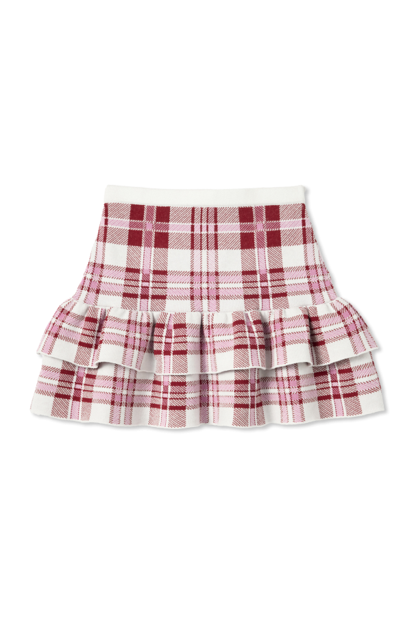 Skirt with check pattern od Self-Portrait Kids