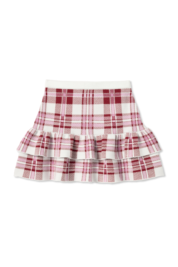 Self-Portrait Kids Falda con estampado de cuadros