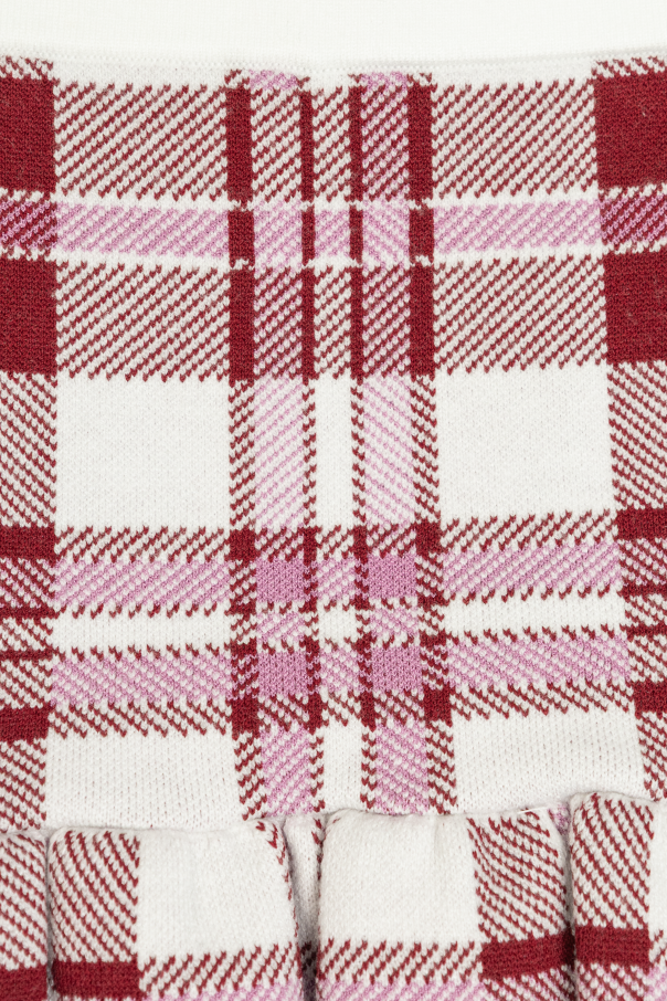 Self-Portrait Kids Falda con estampado de cuadros