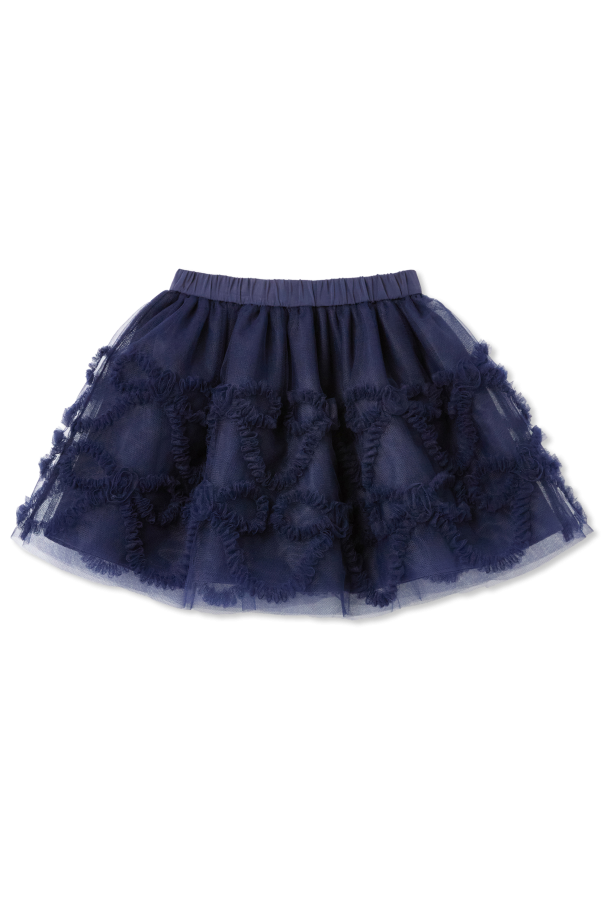 Self-Portrait Kids Skirt with tulle trimming