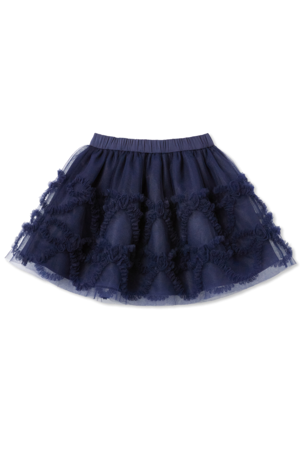Self-Portrait Kids Skirt with tulle trimming