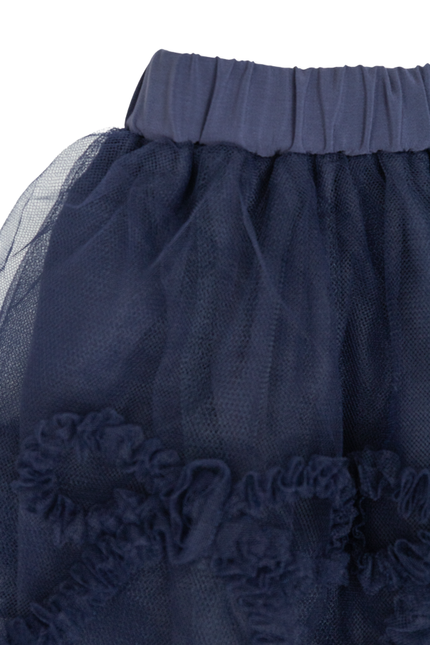 Self-Portrait Kids Skirt with tulle trimming