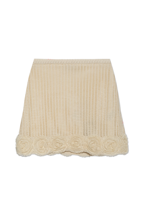 Short skirt with floral motif