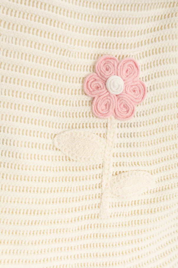 Self-Portrait Kids Gestrickter Rock mit Blumenmuster