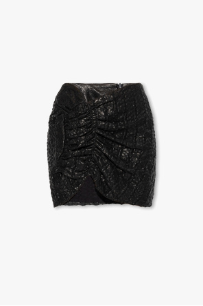 stripe-detail leather messenger bag Black