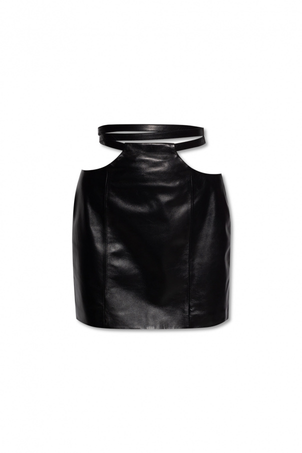 The Mannei ‘Livorno’ leather skirt