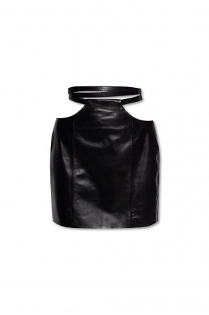 msgm faux leather hooded jacket item