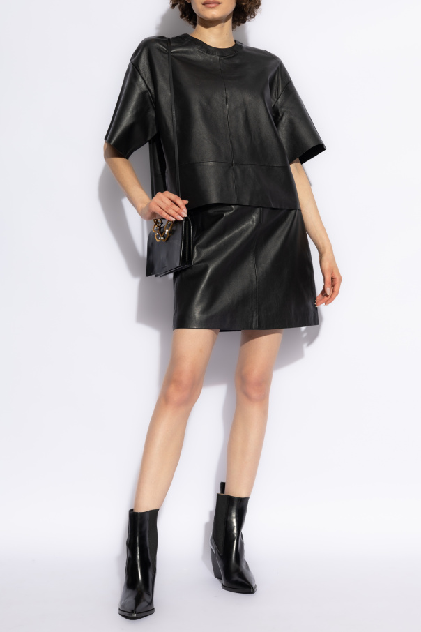 AllSaints Leather Skirt ‘Renai’