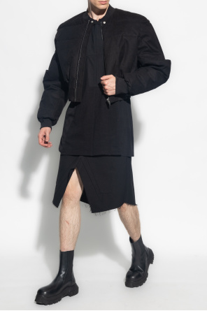 ‘silvered’ skirt with slit od Rick Owens